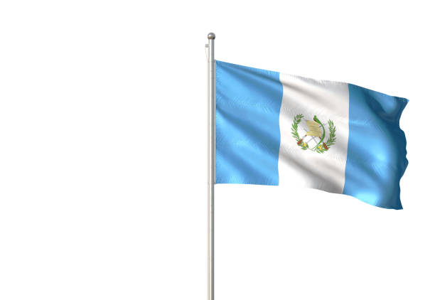 istock Guatemala flag waving isolated on white background 1086094900
