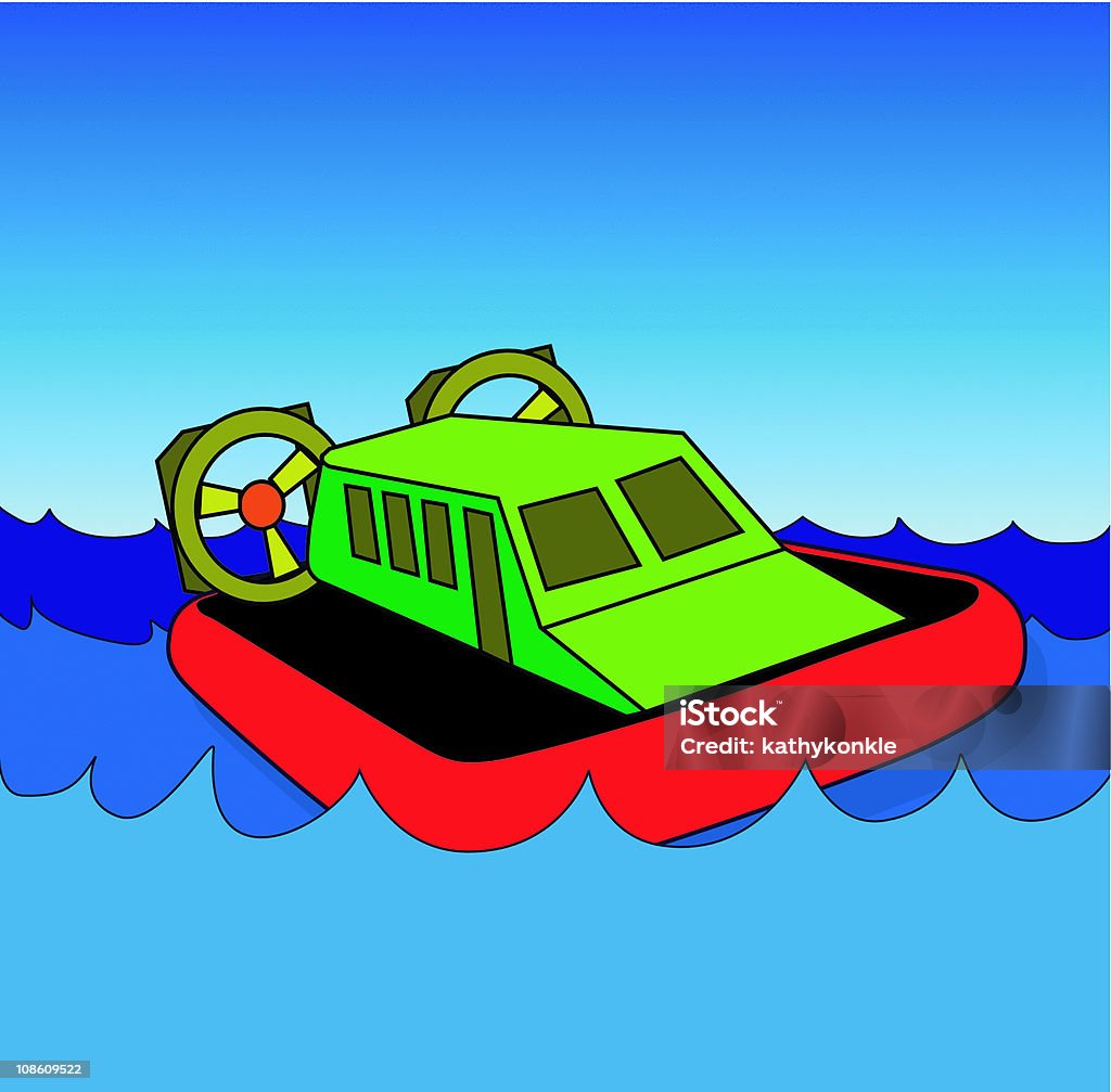 hovercraft  Amphibious Vehicle stock vector