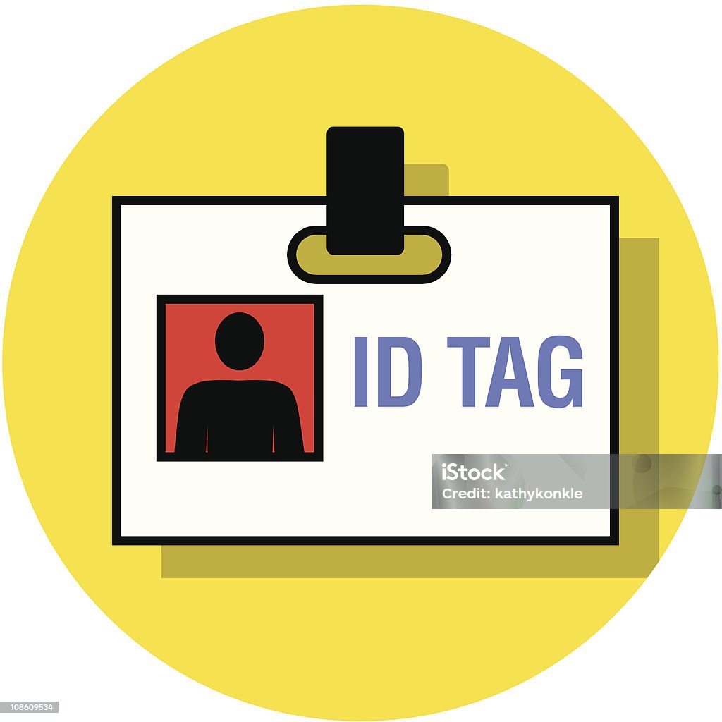 Icona ID etichetta - arte vettoriale royalty-free di Affari