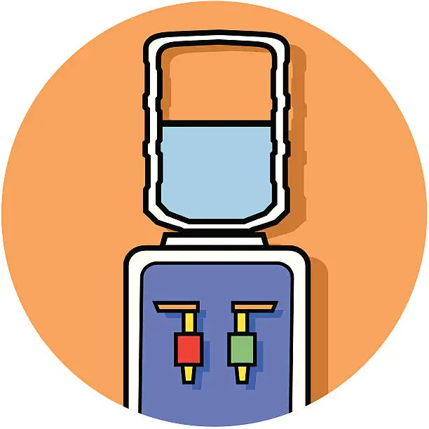 Vector illustration of water cooler icon