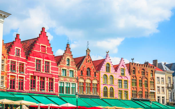 istock Beautiful Market Square (Markt) in Bruges (Brugge), Belgium 1086096684