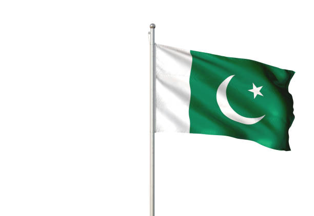 istock Pakistan flag waving isolated on white background 1086098572