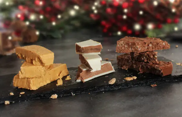 Variety of different types of turron