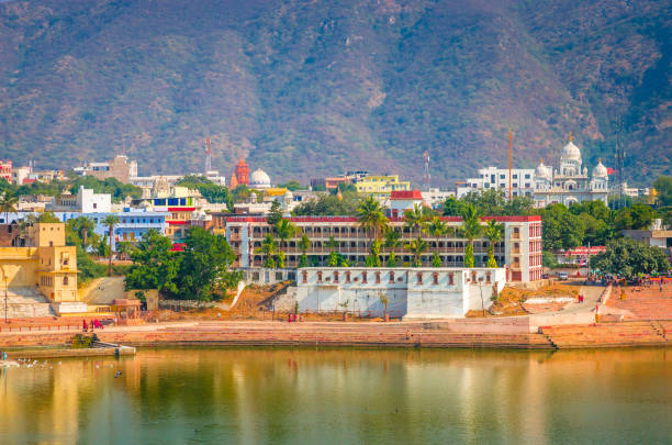 istock Panoramic view on Holy Lake and city Pushkar, Rajasthan, India. 1086101942