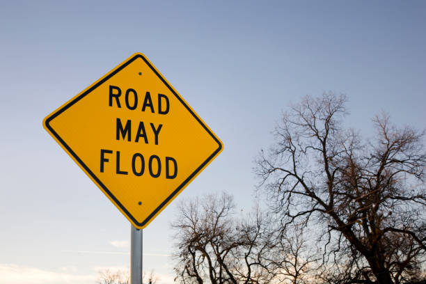 istock Road May Flood Sign 1086104814