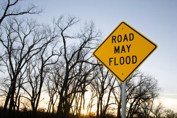 istock Road May Flood Sign 1086104840