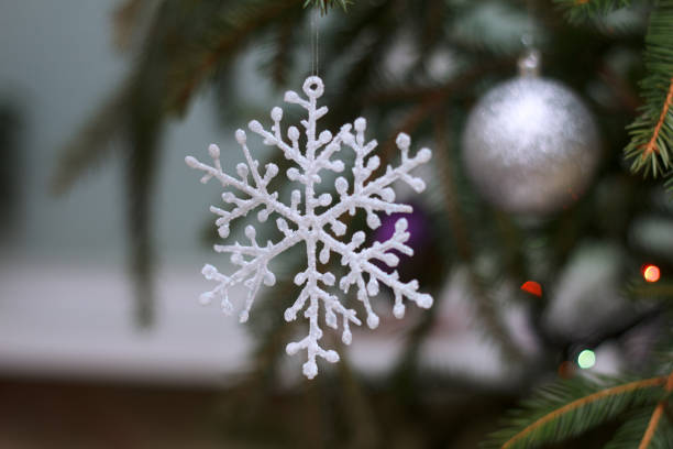 istock New Year tree decorated with toys 1086106300