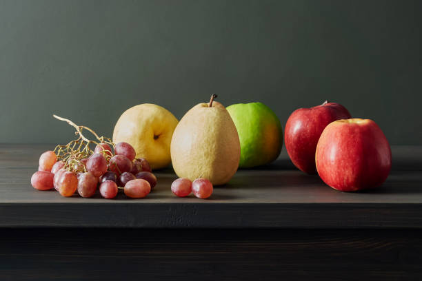 istock still life of fruit on a dark background 1086106986
