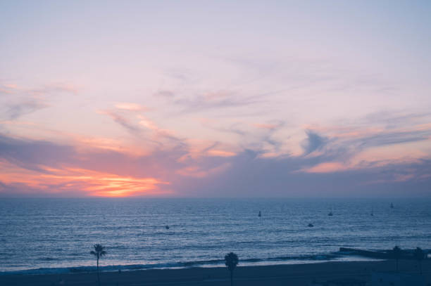 istock Sun sets over the Pacific Ocean in Playa del Rey, CA 1086118212