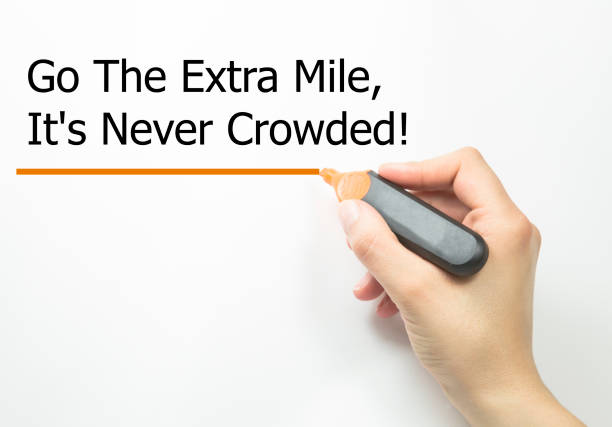 istock Motivational quote Go The Extra Mile It's Never Crowded written 1086133966