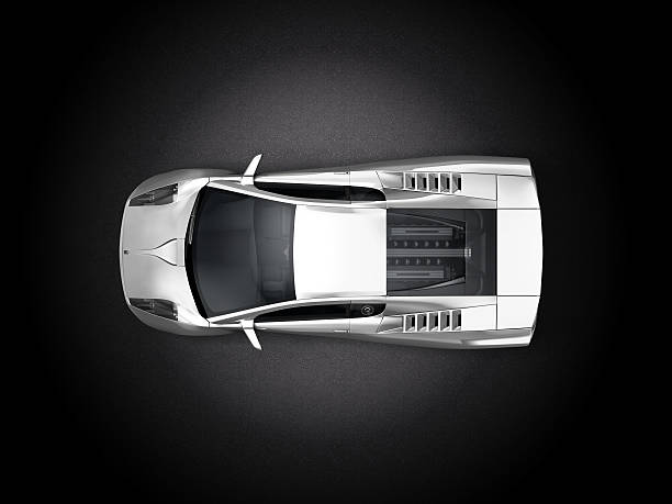 istock Silver Sports Car on dark background 108613713