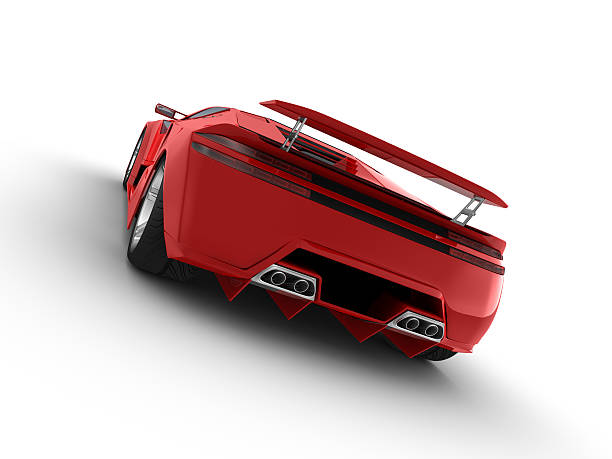 istock Red sport car on white background 108613741