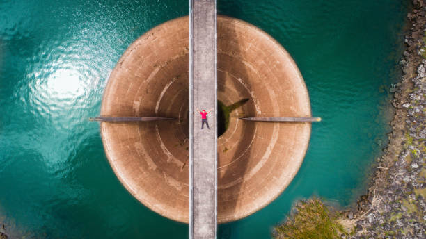 istock Symmetrical view of Spillway. 1086141786