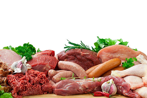 variadosstencils carnes bruto - carne talho imagens e fotografias de stock