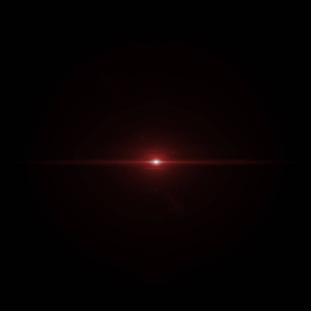 istock Lens flare blue light special effect Black background 1086164866