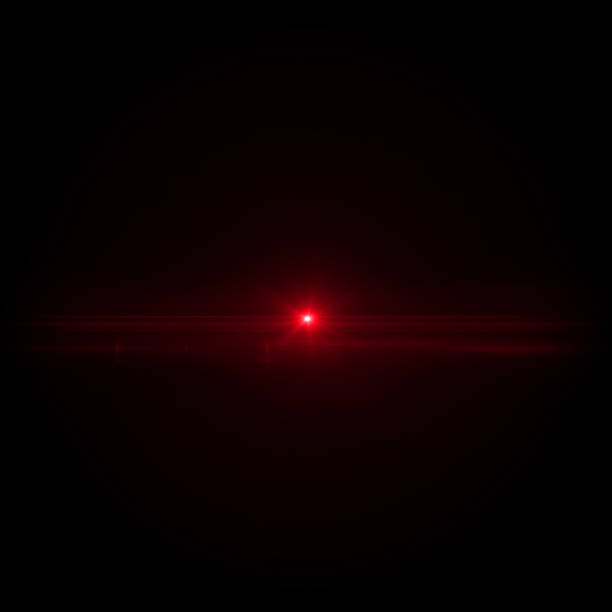 istock Lens flare blue light special effect Black background 1086164868