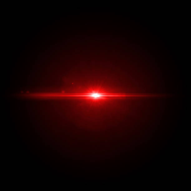 istock Lens flare blue light special effect Black background 1086164880
