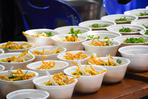istock People use plastic and foam container fill food and drink it's cause the garbage. 1086168020