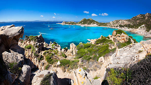 Exciting View of Spargi Isle - Sardinia stock photo