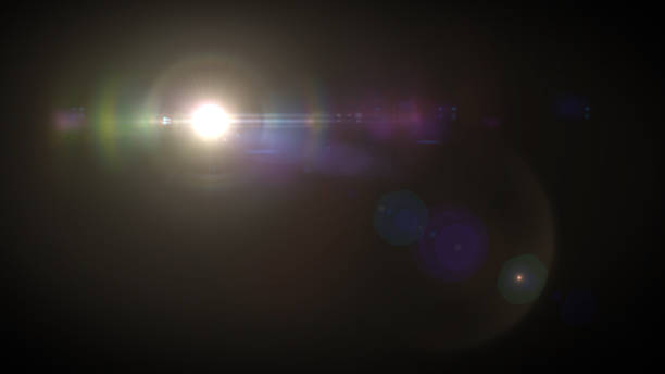 istock Solar Lens flare light special effect on Black background 1086174676