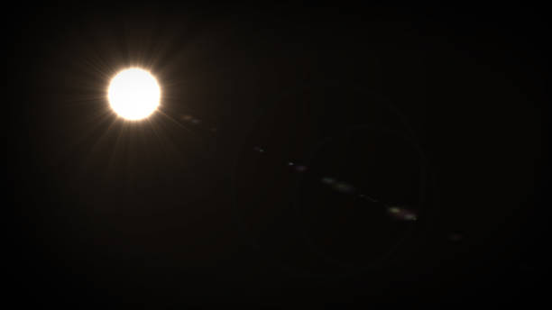 istock Solar Lens flare light special effect on Black background 1086174836