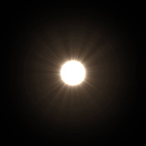 istock Solar Lens flare light special effect on Black background 1086174858