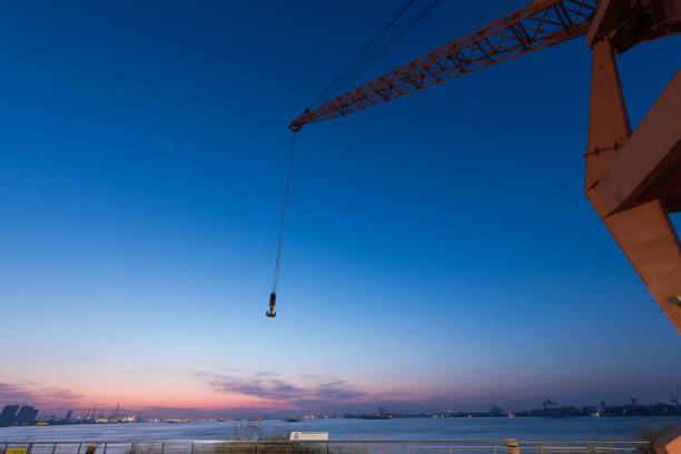 Night scene of the Yangtze River Terminal