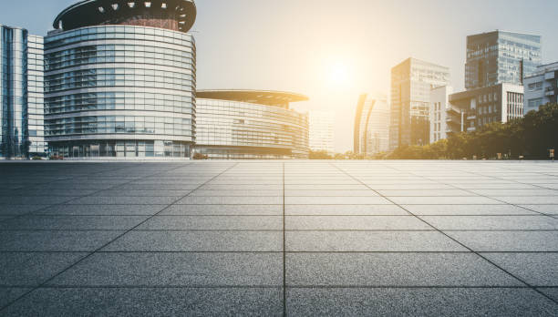 istock Marble Ground Square in front of Urban Buildings 1086176900