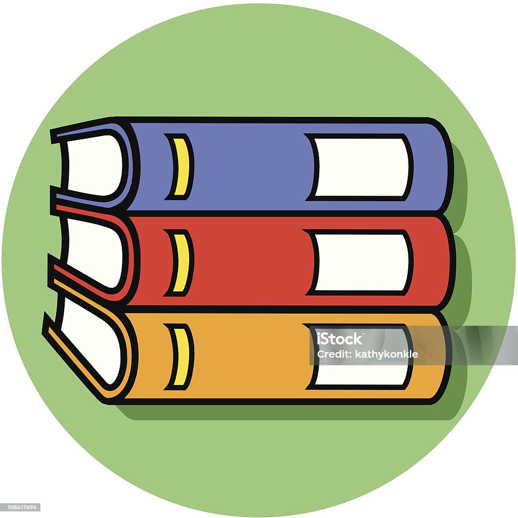 horizontal books icon A vector icon of a stack of books. Book stock vector