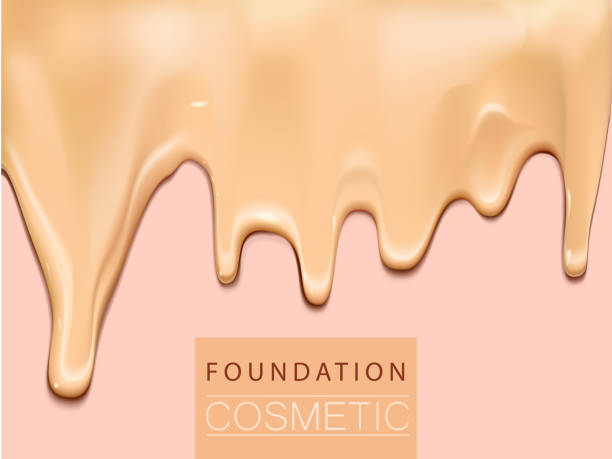 istock Foundation liquid texture, creamy skin tone foundation in 3d illustration, extreme close up look 1086188412