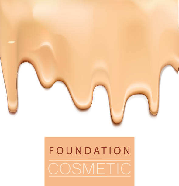 istock Foundation liquid texture, creamy skin tone foundation in 3d illustration, extreme close up look 1086188468