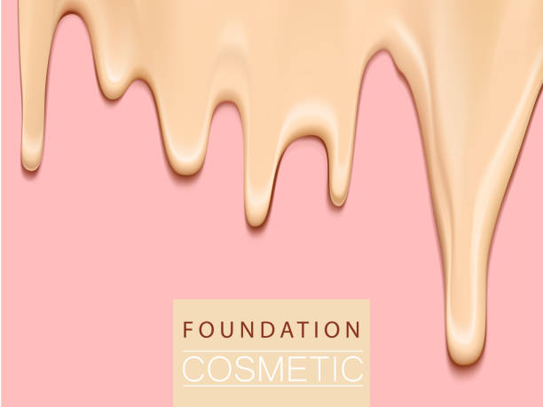 istock Foundation liquid texture, creamy skin tone foundation in 3d illustration, extreme close up look 1086188712