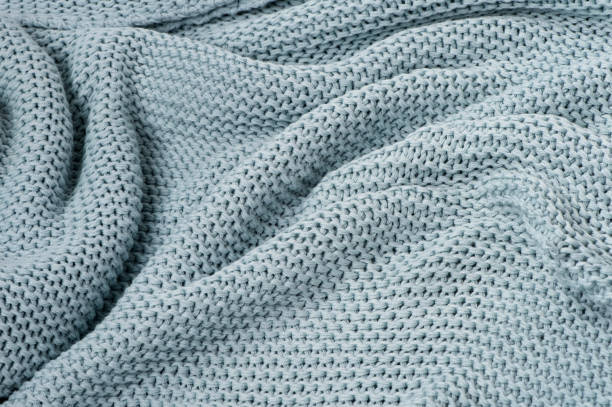 블루 니트 무늬 근접 질감된 배경 - blue wool 뉴스 사진 이미지