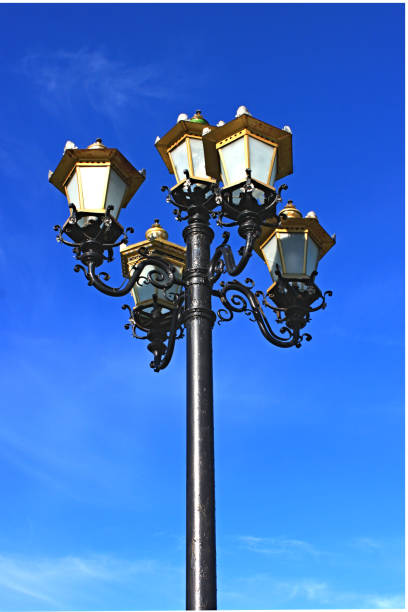 istock Vintage lamp post against the blue sky, Abkhazia 1086195436