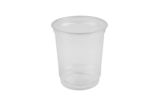 istock large plastic transparent glass without cover for smoothies and for other drinks, on a white background 1086209074