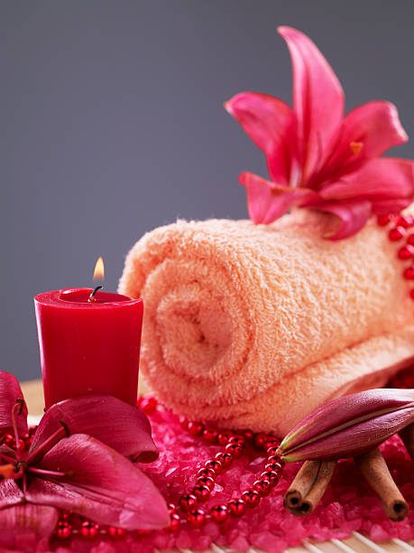 istock Candle, lily, cinnamon and pearls 108620930