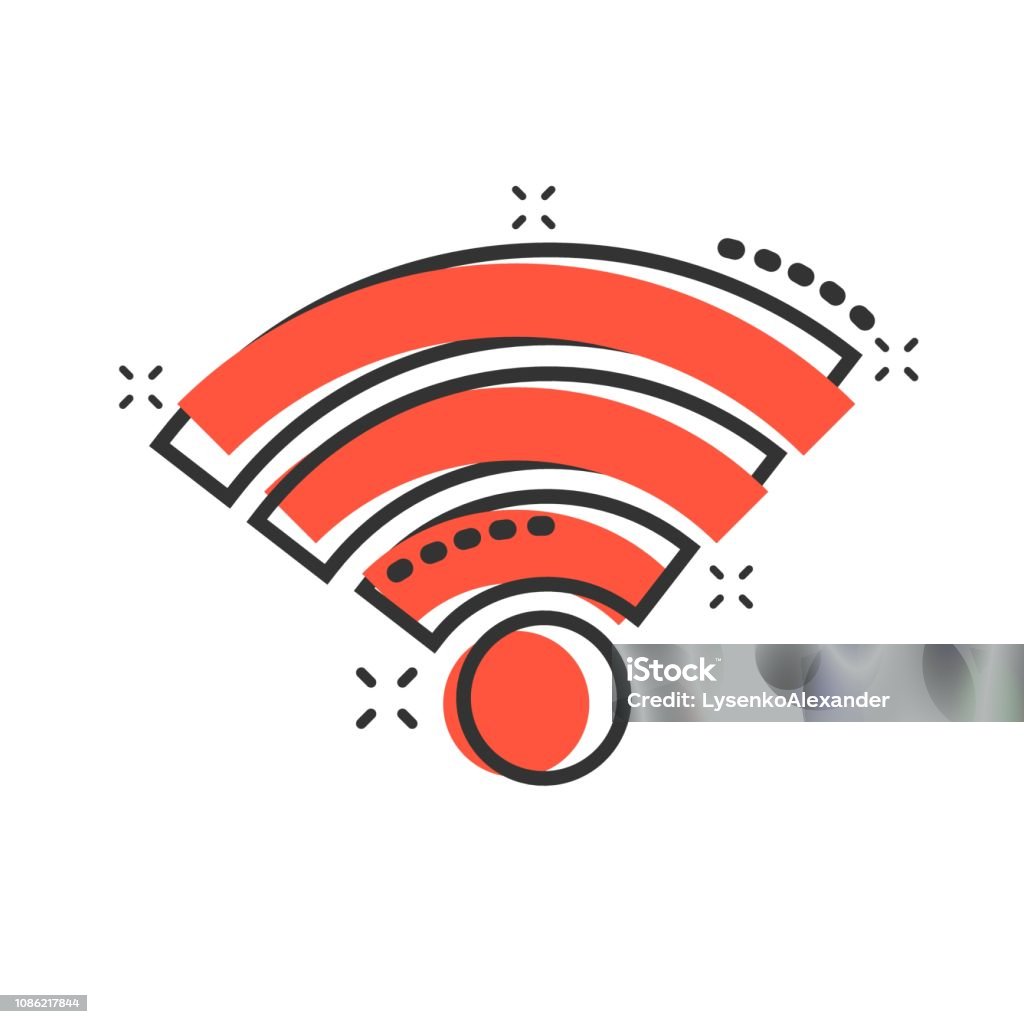 Ilustración de Icono De Internet Wifi En Estilo Cómic Wifi Inalámbrica  Vector De Dibujos Animados Ilustración Pictograma Red Wifi Empresarial  Concepto Splash Efecto y más Vectores Libres de Derechos de Tecnología  inalámbrica -