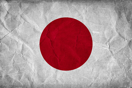 Grunge flag of Japan background