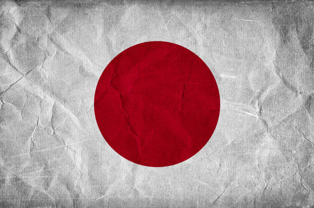 гранж флаг японии фон - japanese flag concepts dirty grunge стоковые фото и изображения