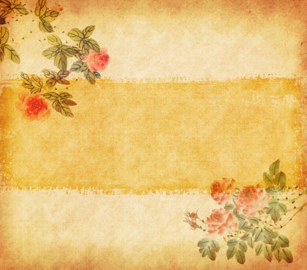 istock Chinese rose,Traditional chinese ink painting 1086223374