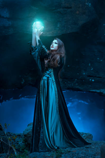 istock The witch with magic ball in her hands causes a spirits 1086223978