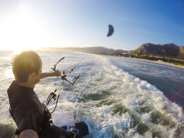 Kitesurfer in Hermanus, South Africa