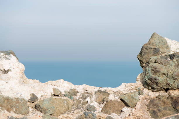 Stone Wall and black sea