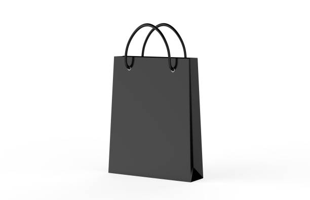 istock Blank shopping bag mock-up on isolated white background, 3d illustration 1086227320