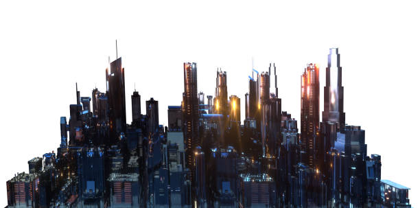 istock the layout of the city at night 3d rendering 1086230054