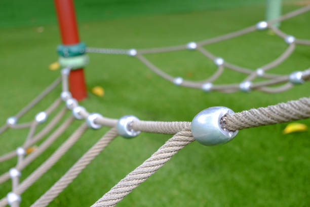 istock Close up net rope on playground 1086232228