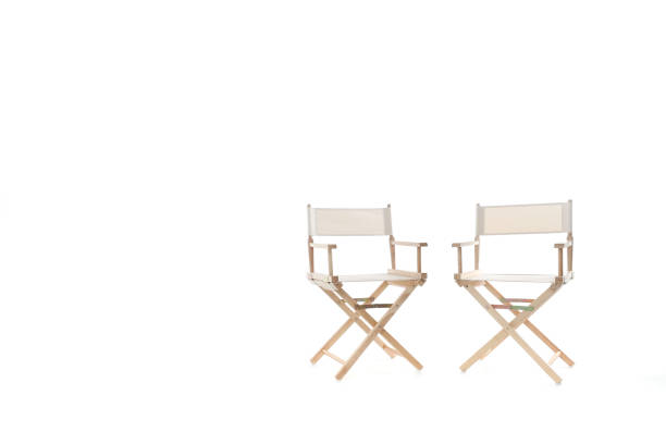 istock Wood chairs in white background. 1086232430