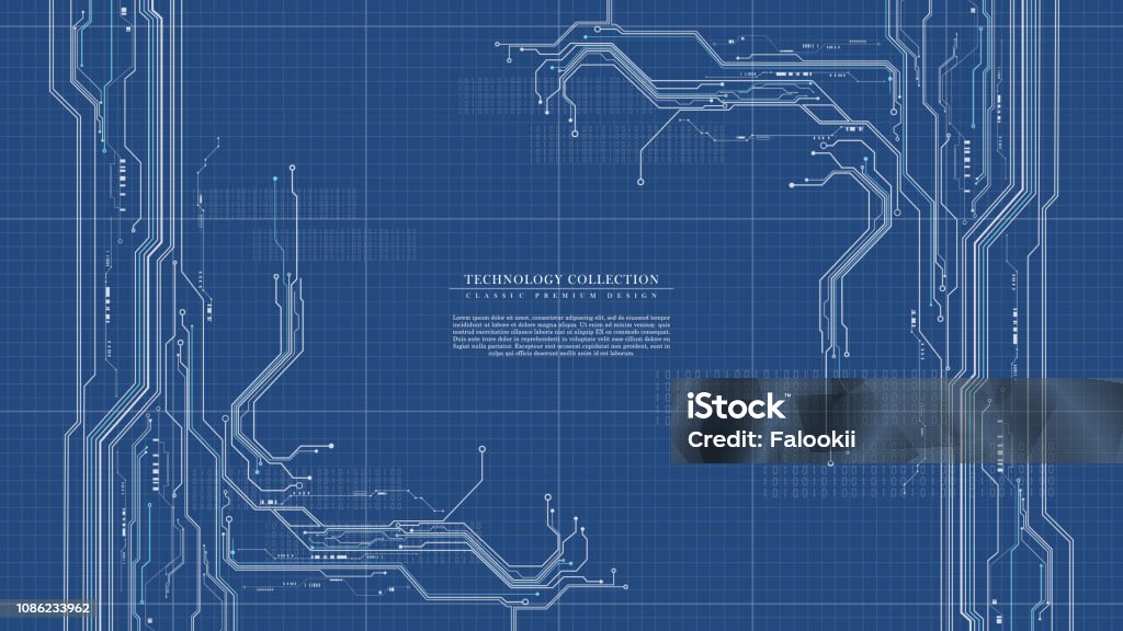 Abstract Engineering Blueprint Abstract Digital Technology Futuristic Engineering Blueprint Background ...