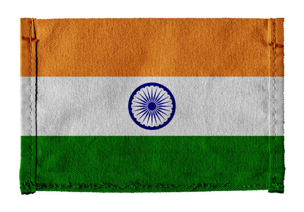 istock Flag of India with canvas background isolated 1086236626