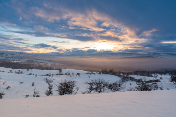 istock Winter mountain colorful sky and sunset 1086242806